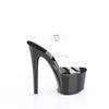 Pleaser - PASSION708 Sandale à bride à la cheville, Pole dance chaussures - Noir/Transparent Product image